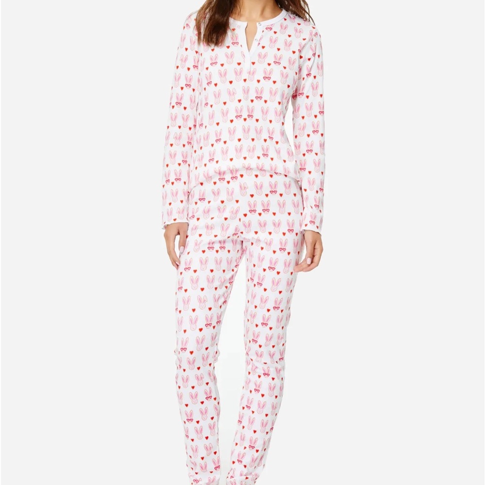 Roller rabbit, love, struck bunny, pajama set